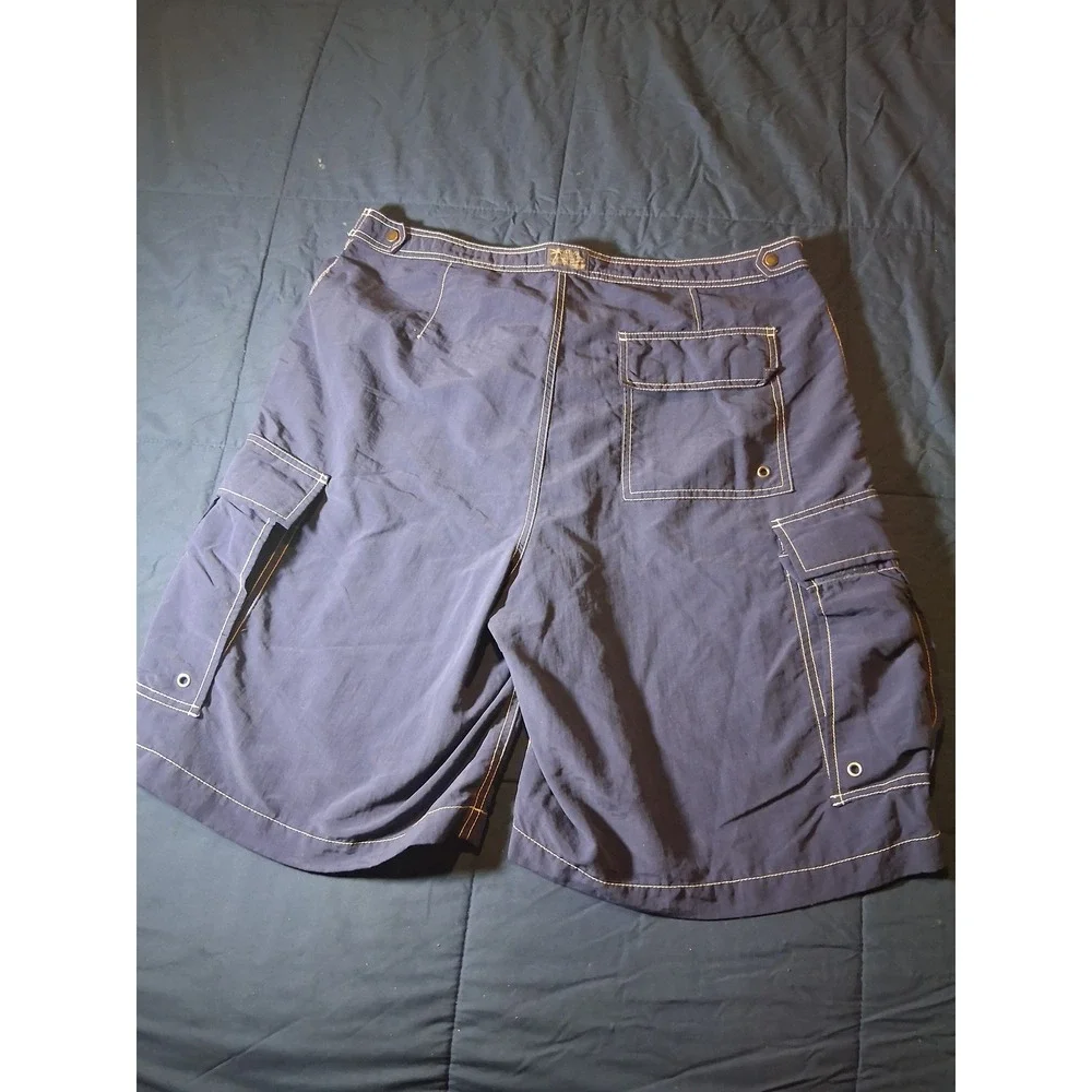 Polo Ralph Lauren Mens Navy Blue Cargo‎ Board Shorts Swim Trunks Size 36
